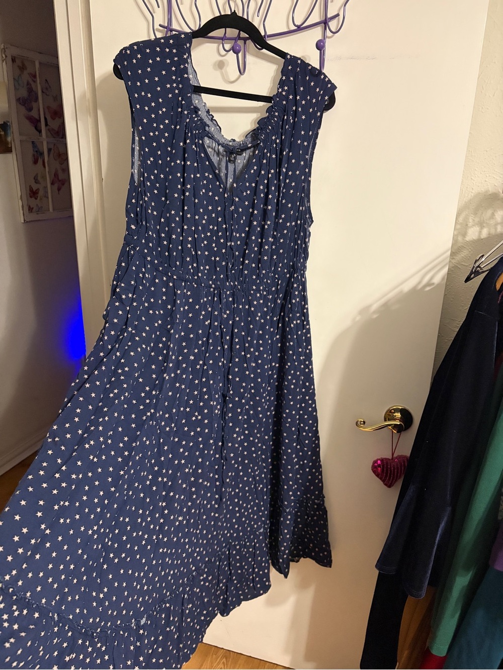 🥳 3 torrid Navy Star Print Almost Maxi Dress - Picture 12 of 15